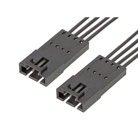 Molex Wire Connector, 22 AWG Max, 4 Port, Black, Polyester Alloy Insulation, 600 V AC/DC, 3 A 2162721040